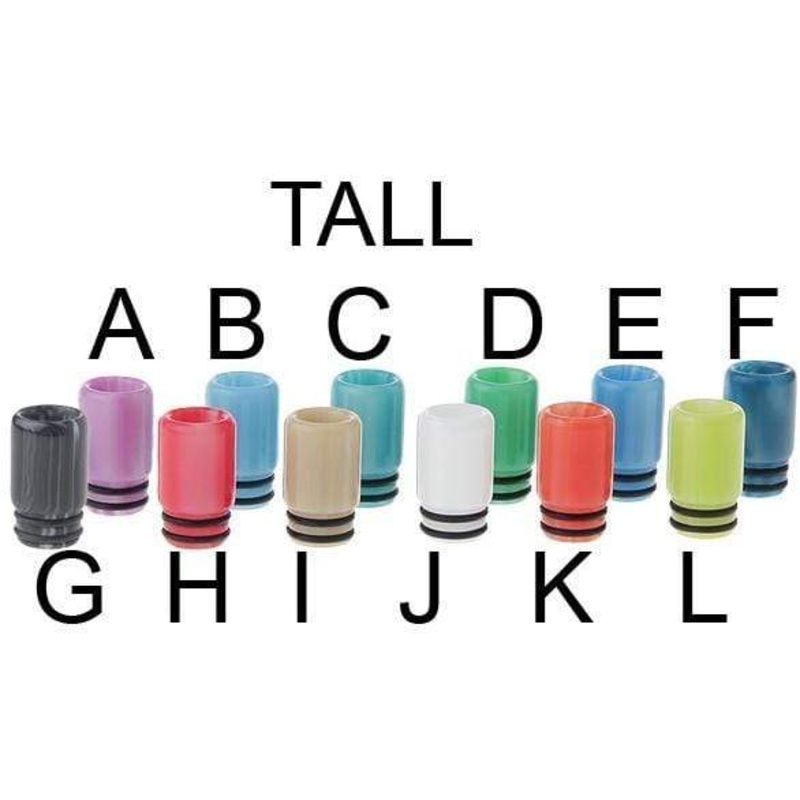 Resin 510 Drip Tip|SHORT|TALL|RED A|GREEN H|YELLOW I|TURQUOISE C|WHITE K|BABY BLUE D|BLUE E|DARK BLUE F|TAN L|ORANGE M|WHITE & BLACK G|PURPLE B|RED H|GREEN D|YELLOW L|WHITE J|BABY BLUE B|TAN I|ORANGE K|PURPLE A