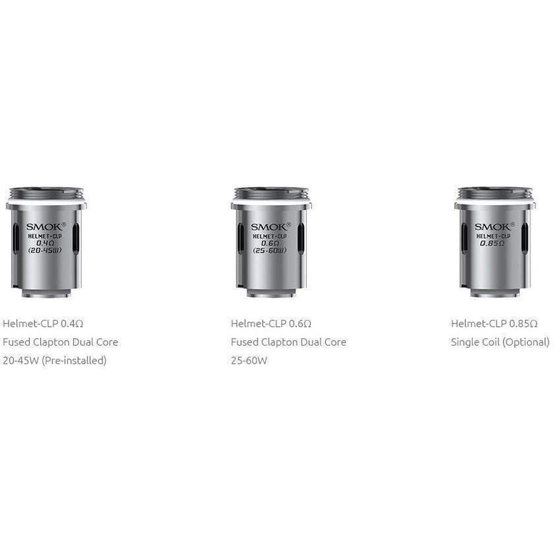 SMOK Helmet Clapton Coils|CLP 0.4 ohm (1pc/coil) (20W-45W)|CLP 0.6 ohm (1pc/coil) (25W-60W)|CLP 0.85 ohm (1pc/coil) (20W-60W)|CLP 1.0 ohm (1pc/coil) (15W-35W)