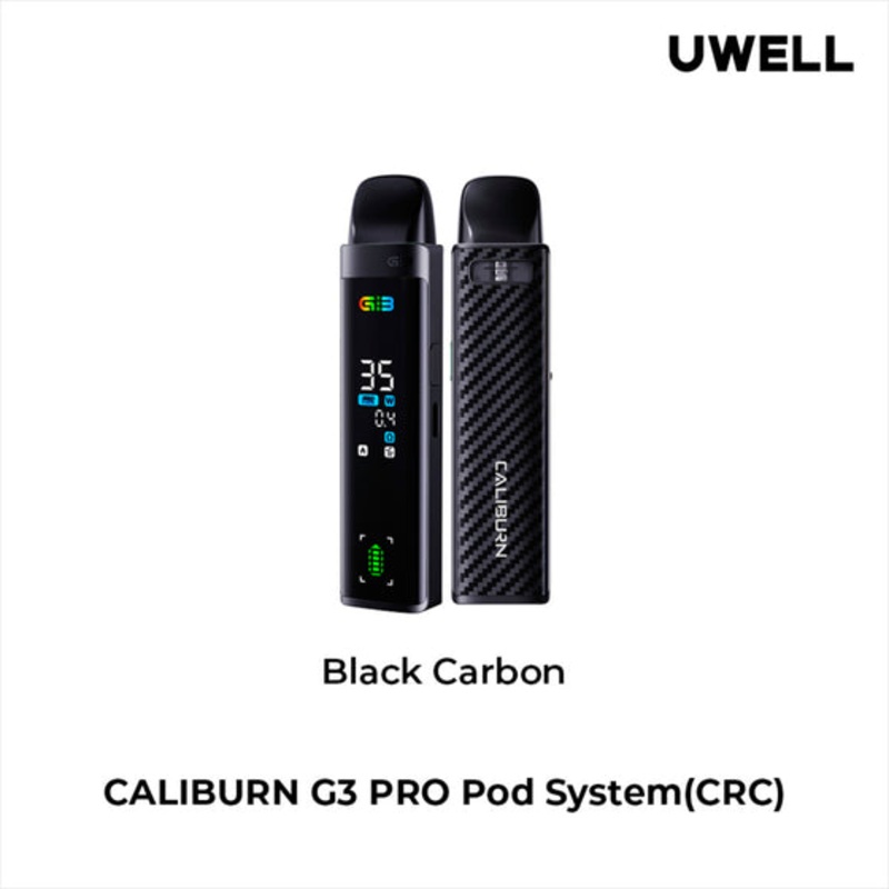 Uwell Caliburn G3 Pro Open Pod Kit – Black Carbon