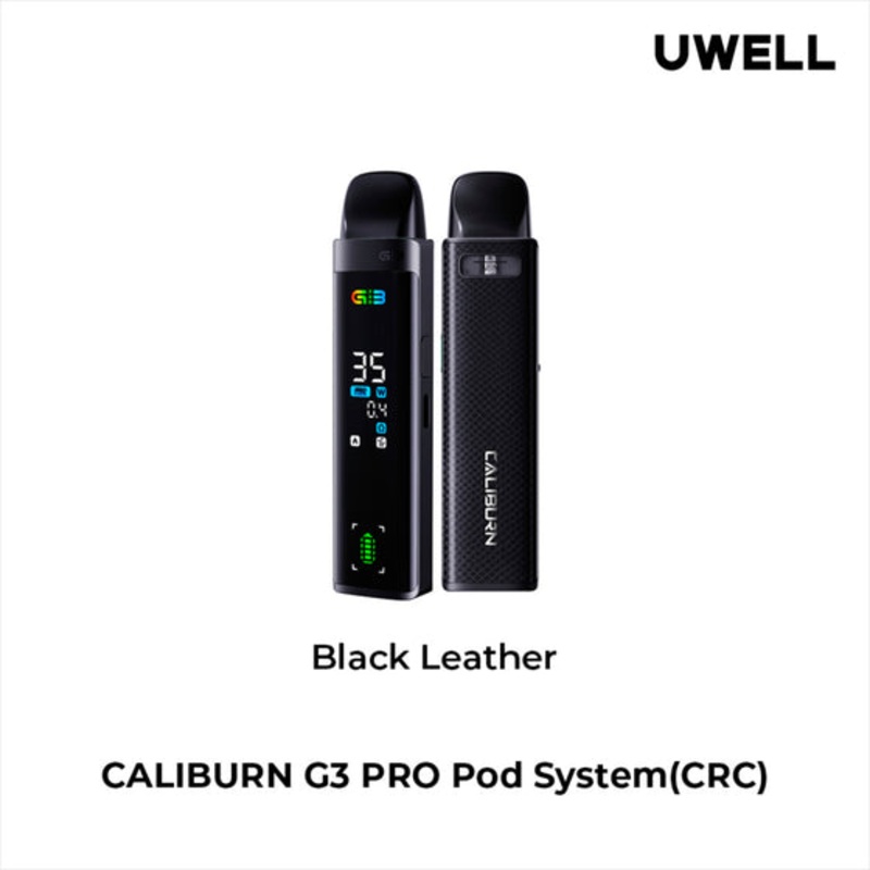Uwell Caliburn G3 Pro Open Pod Kit – Black Leather