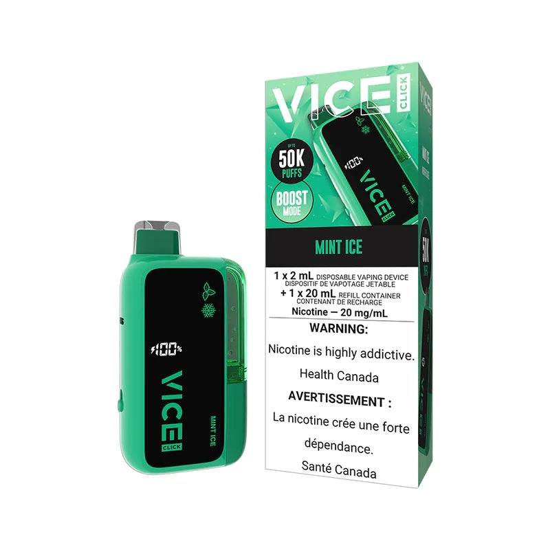 Vice Click Disposable Vape – 50,000 Puffs – Mint Ice