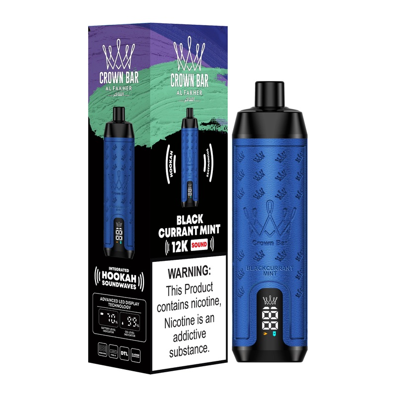 Al Fakher 12000 Puffs – Shisha Hookah Vape – Black Currant Mint