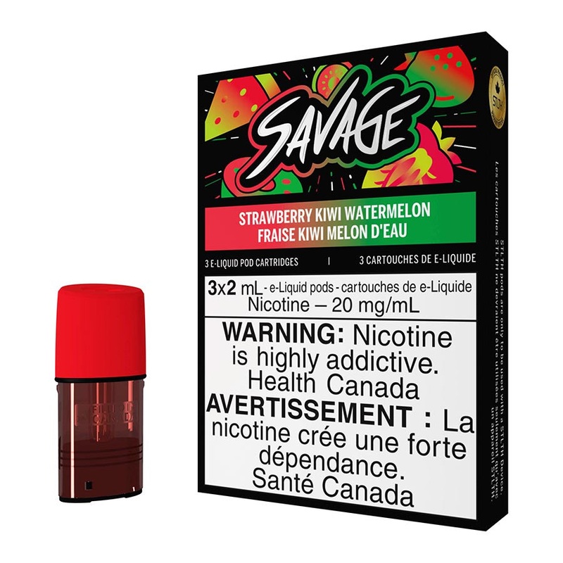 STLTH E-Liquid Pod Pack – Savage Strawberry Kiwi Watermelon