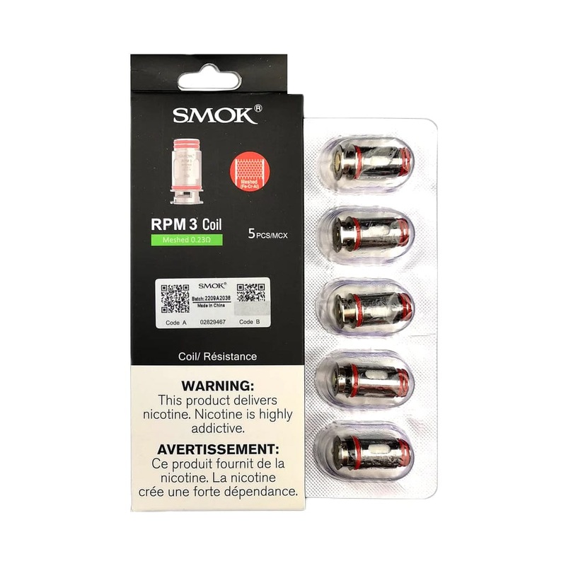 SMOK RPM3 Replacement Coils|0.15ohm Mesh (40W-80W)|0.23 Mesh (20W-45W)