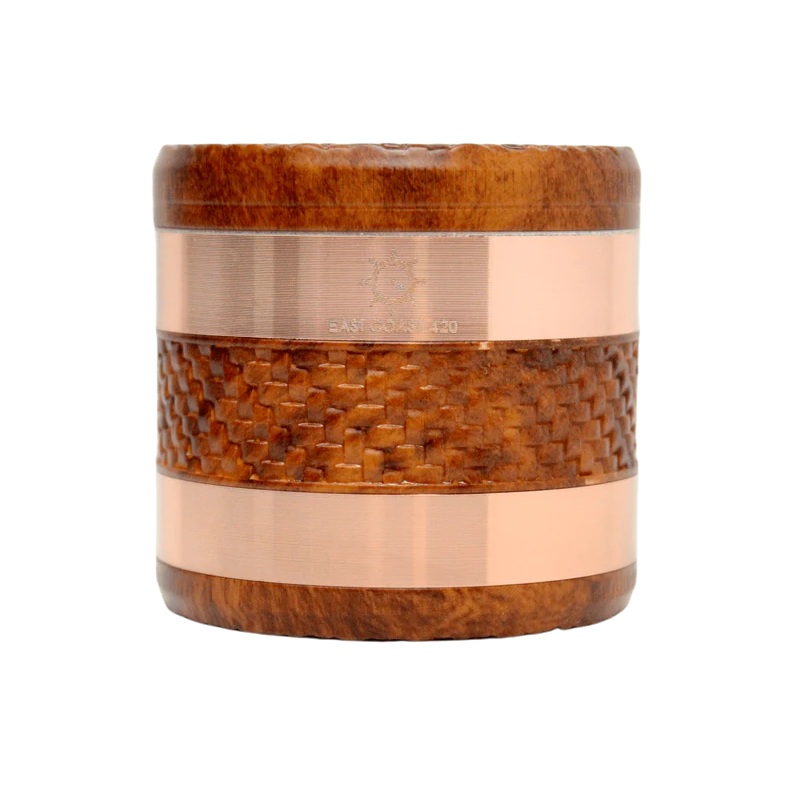 EC420 Weaving Wood Style 63mm 4 Piece Grinder – Orange/Copper