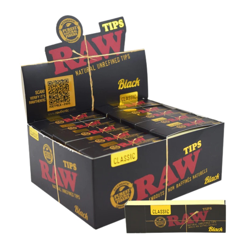 RAW Classic Filter Tips – Black Classic