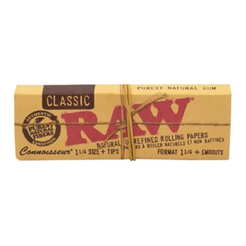 RAW Rolling Papers – Connoisseur 1 Size w/ Tips