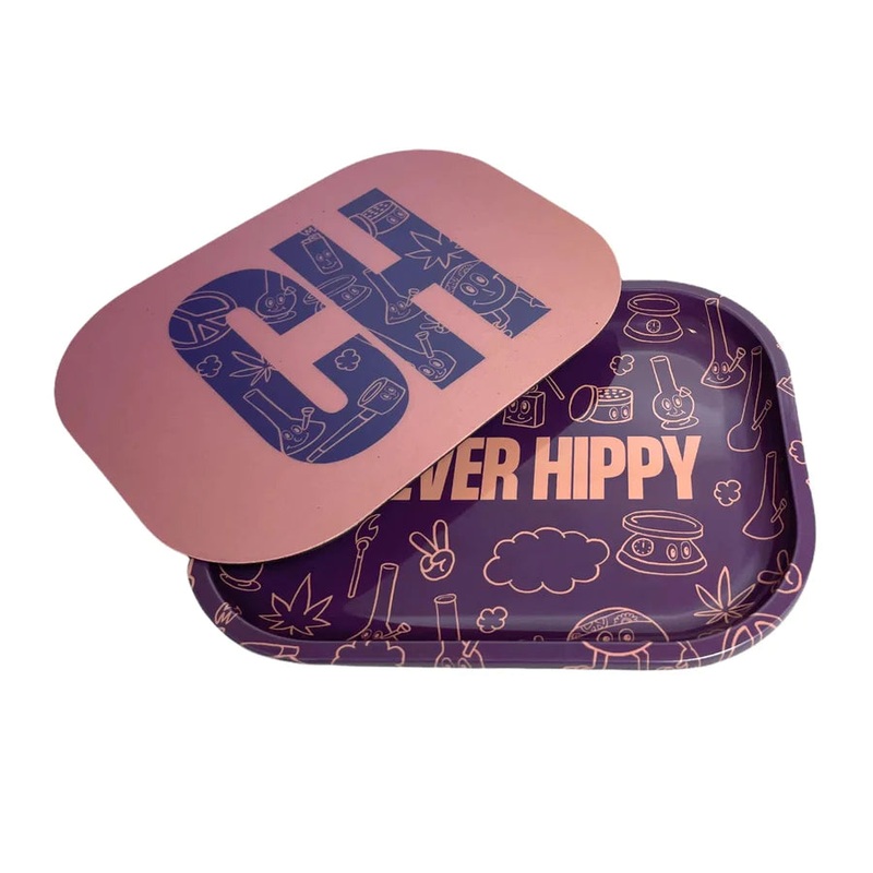 Rolling Tray and Lid – Small – Purple Clever Hippy
