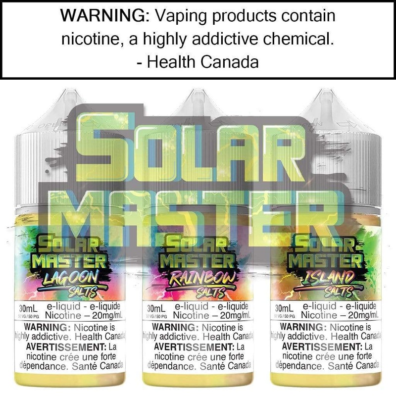 Solar Master – Salt|Lagoon 10MG/ML|Discontinued – Wave 10MG/ML|Discontinued – Blue Berries 10MG/ML|Discontinued – Island 10MG/ML|Discontinued – Nebula 10MG/ML|Discontinued – Rainbow 10MG/ML
