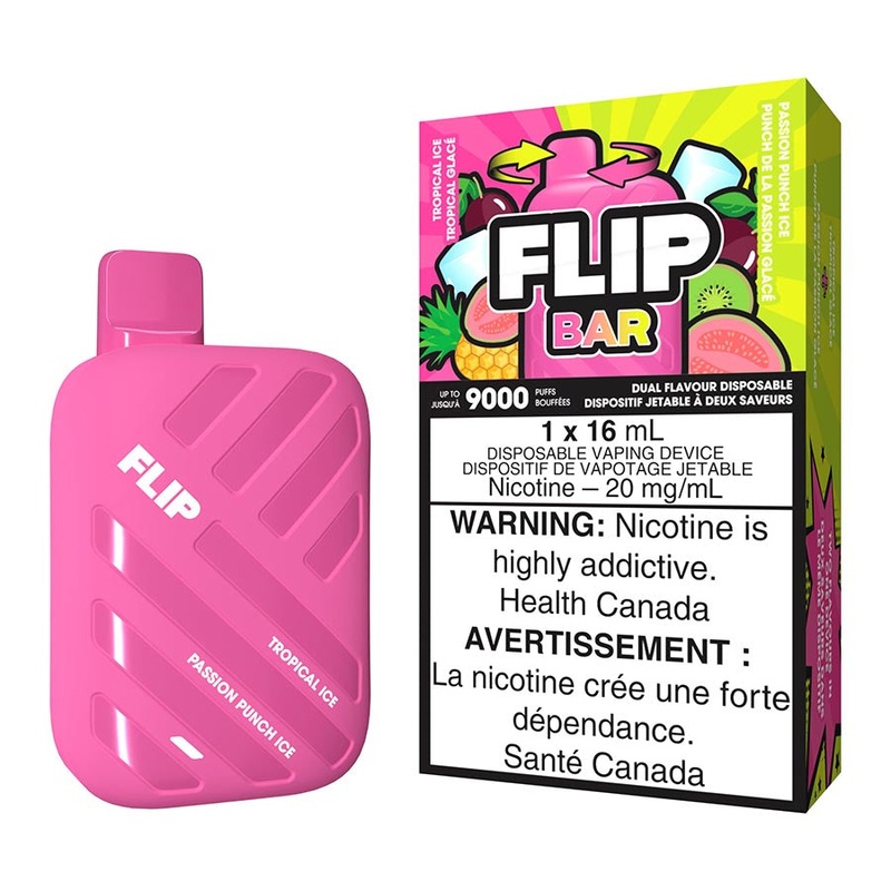 Flip Bar Disposable Vape Device – Tropical Ice And Passion Punch Ice