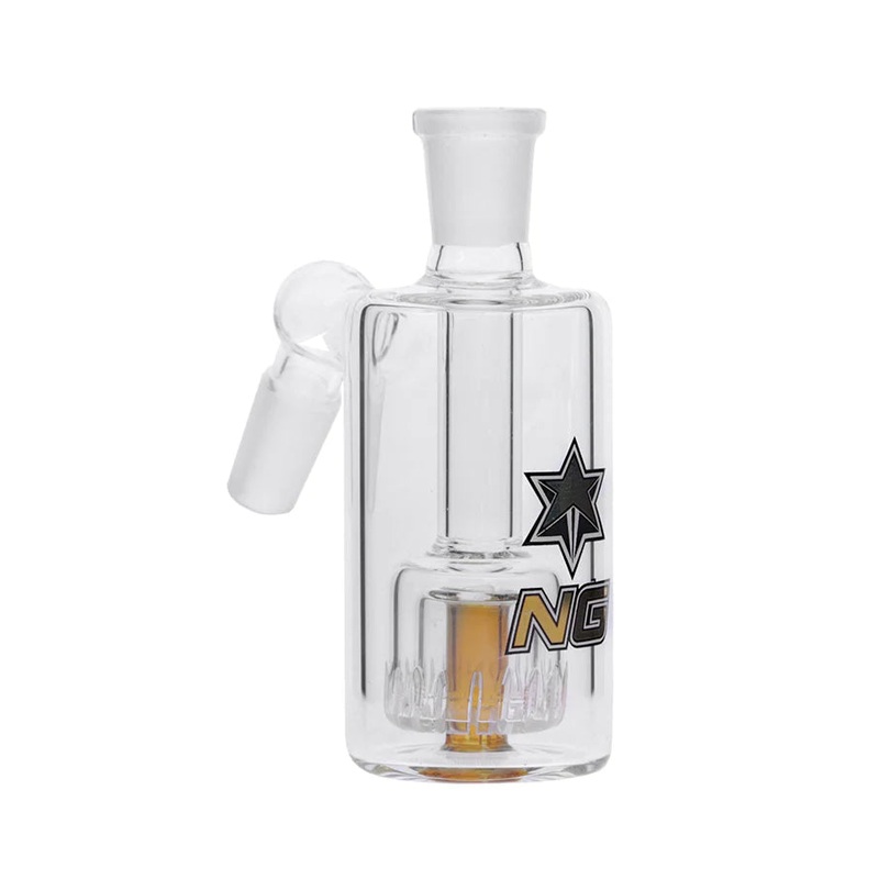 Nice Glass Double Wall 14mm Ashcatcher – Gold