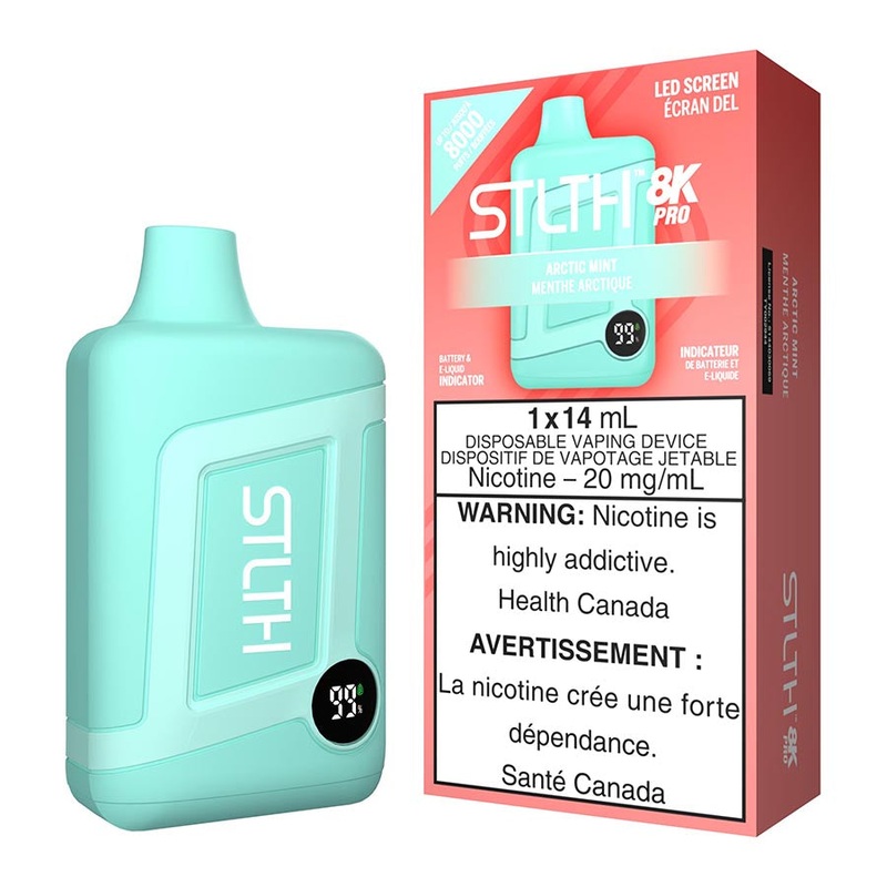 STLTH 8K Pro Disposable Vape Device – Arctic Mint