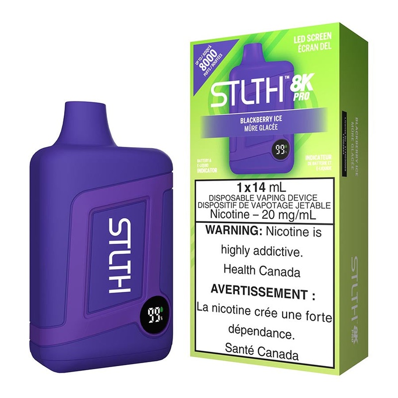 STLTH 8K Pro Disposable Vape Device – Blackberry Ice