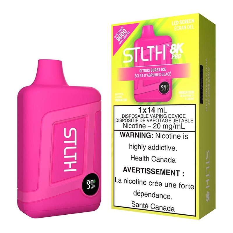 STLTH 8K Pro Disposable Vape Device – Citrus Burst Ice