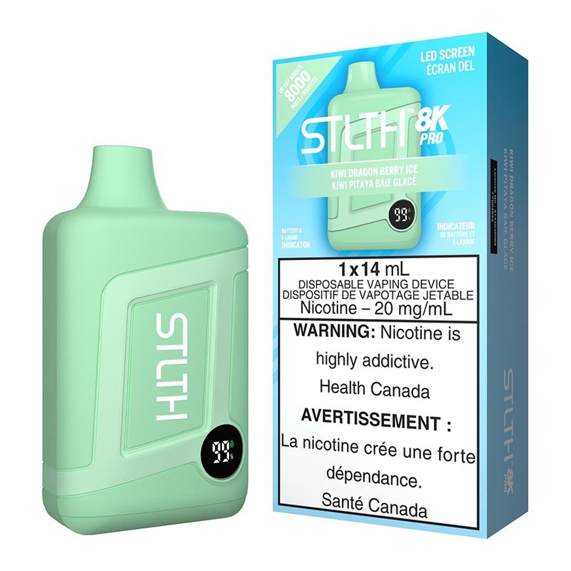 STLTH 8K Pro Disposable Vape Device – Kiwi Dragon Berry Ice