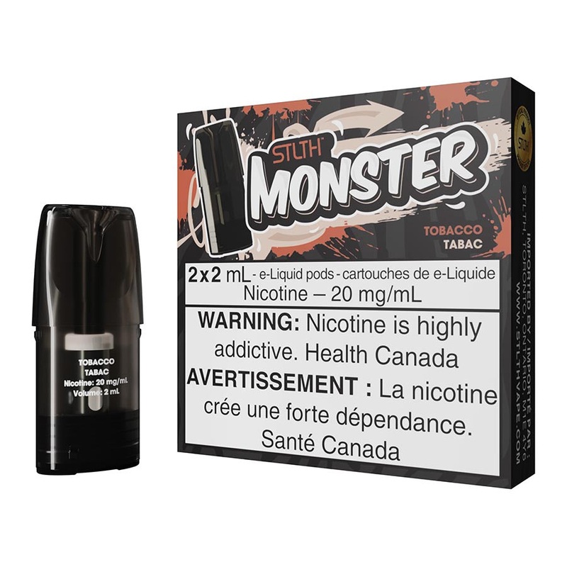 STLTH Monster E-Liquid Pod Pack – Tobacco