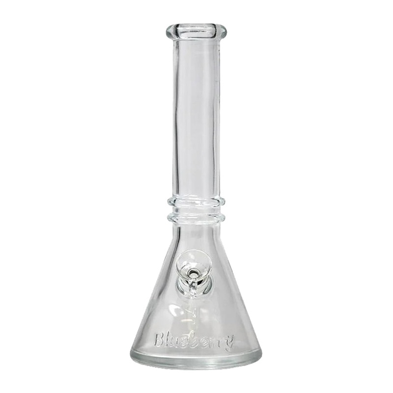 10 Blueberry Double Ring Soft Glass Beaker Bong