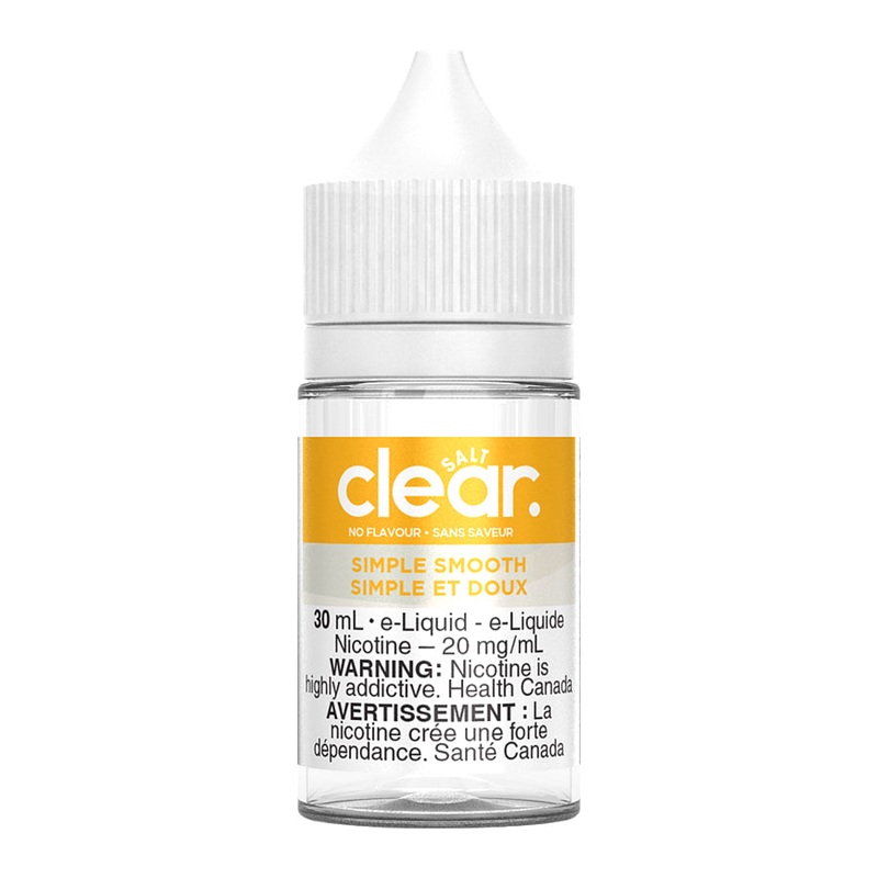 Clear Salt Nic E-liquid – Simple Smooth 30ml