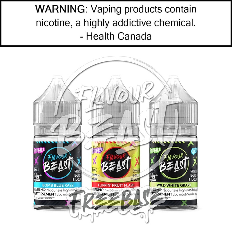 Flavour Beast|Bomb Blue Razz – 3MG/ML|Bussin’ Banana – Iced – 3MG/ML|Extreme Mint – Iced – 3MG/ML|Flippin’ Fruit Flash – 3MG/ML|Gusto Green Apple – 3MG/ML|Mad Mango Peach – 3MG/ML|Packin’ Peach Berry – 3MG/ML|Slammin’ STS – Iced – 3MG/ML|Watermelon G – 3M