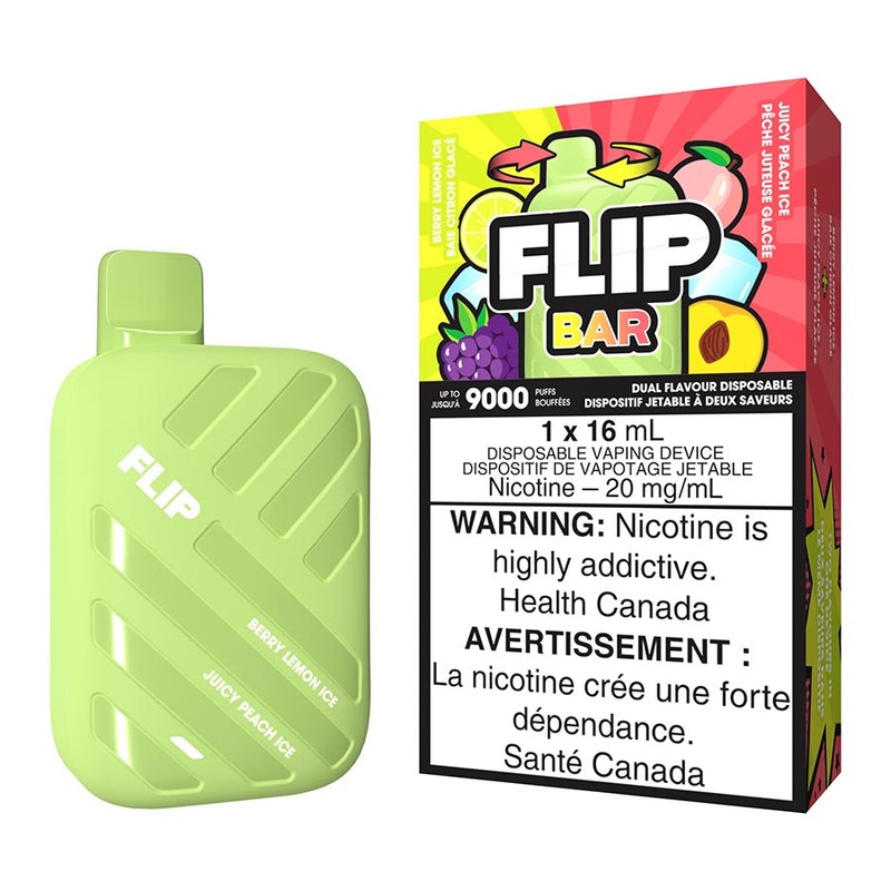 Flip Bar Disposable Vape Device – Berry Lemon Ice And Juicy Peach Ice