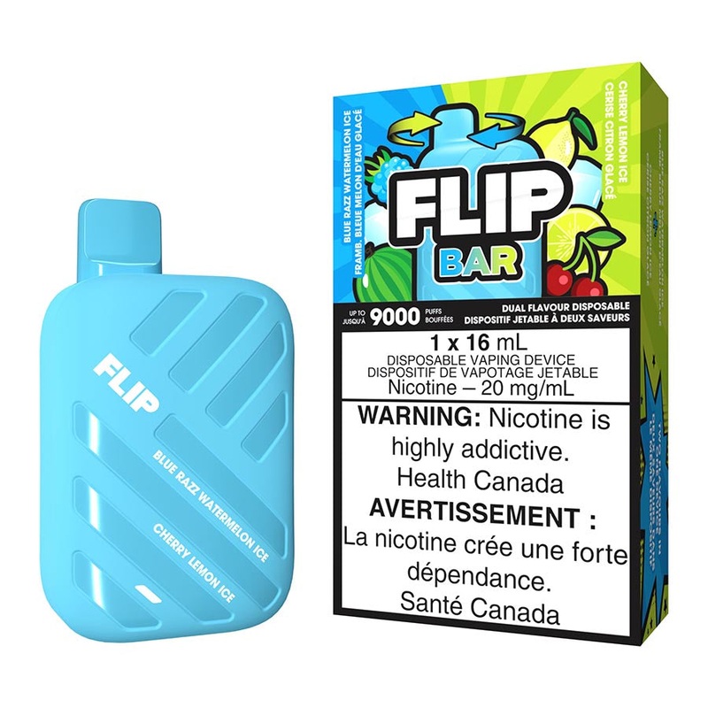 Flip Bar Disposable Vape Device – Blue Razz Watermelon Ice And Cherry Lemon Ice