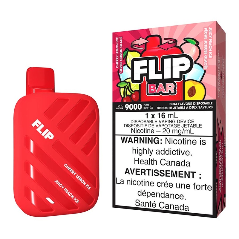 Flip Bar Disposable Vape Device – Cherry Lemon Ice And Juicy Peach Ice