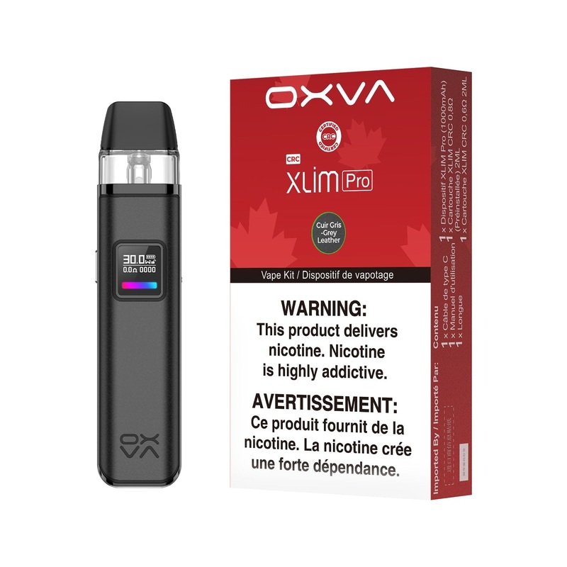 OXVA Xlim Pro (CRC)|Black Carbon|Gleamy Pink|Grey Leather