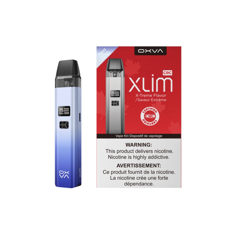 KIT DE VAPOTAGE OXVA XLIM|GLACE ARCTIQUE|NOIR|BLEU VERT|BLEU FONC|CITRON VERT|NOIR BRILLANT ROUGE|Mtal de fusil brillant|ARGENT BRILLANT NOIR
