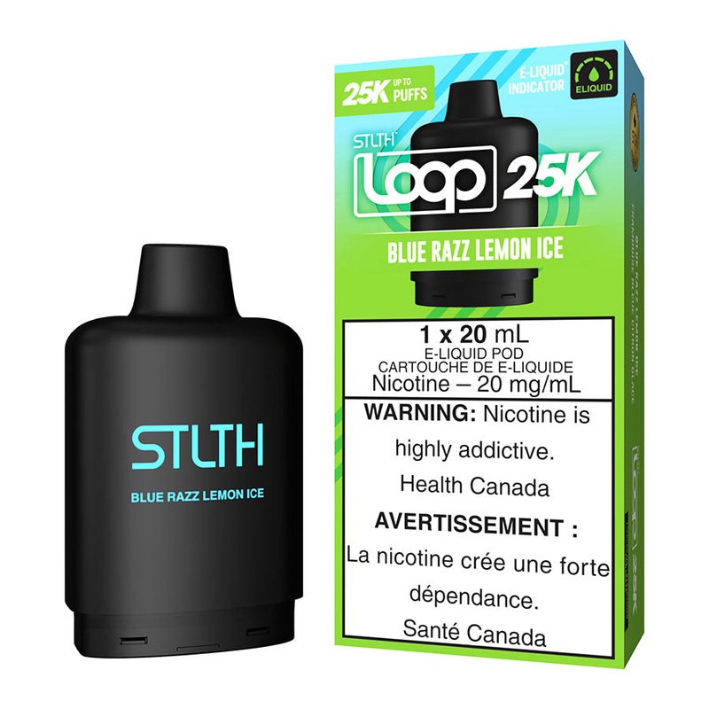 STLTH Loop 25K E-Liquid Pod Pack – Blue Razz Lemon Ice