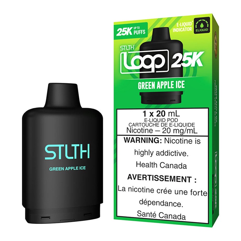 STLTH Loop 25K E-Liquid Pod Pack – Green Apple Ice