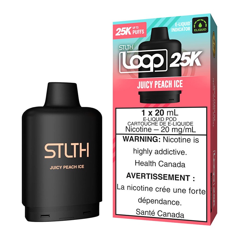STLTH Loop 25K E-Liquid Pod Pack – Juicy Peach Ice