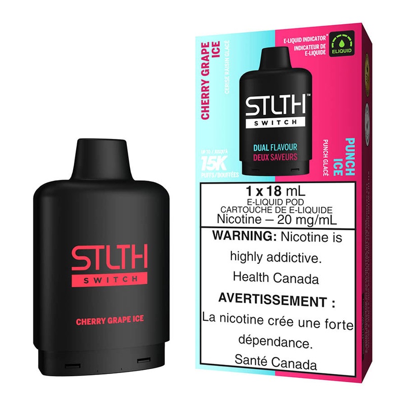STLTH Switch E-Liquid Pod Pack – Cherry Grape Ice And Punch Ice