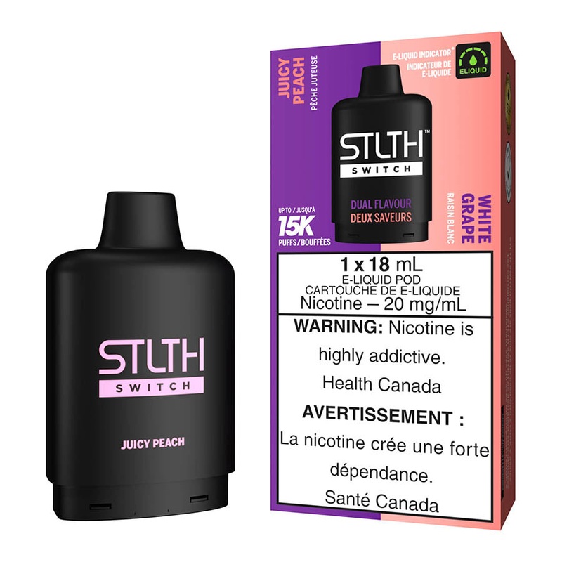 STLTH Switch E-Liquid Pod Pack – Juicy Peach And White Grape