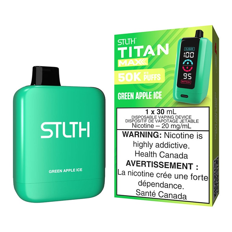 STLTH Titan Max Disposable Vape Device – Green Apple Ice