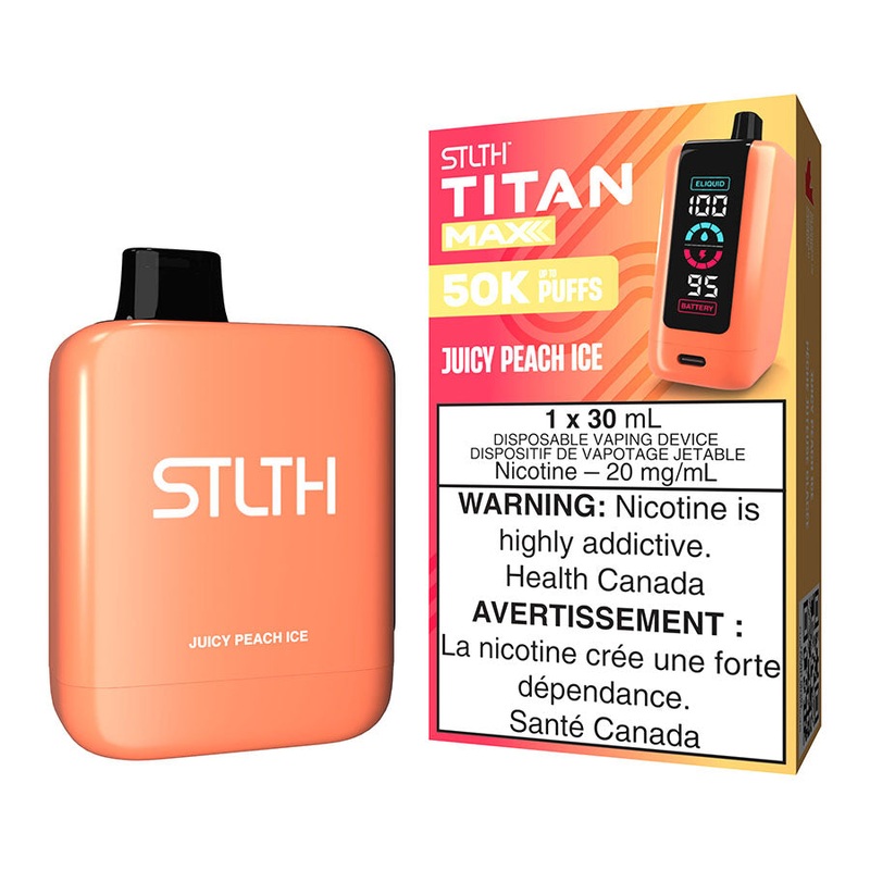 STLTH Titan Max Disposable Vape Device – Juicy Peach Ice