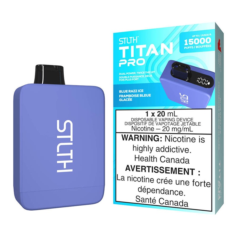 STLTH Titan Pro Disposable Vape Device – Blue Razz Ice