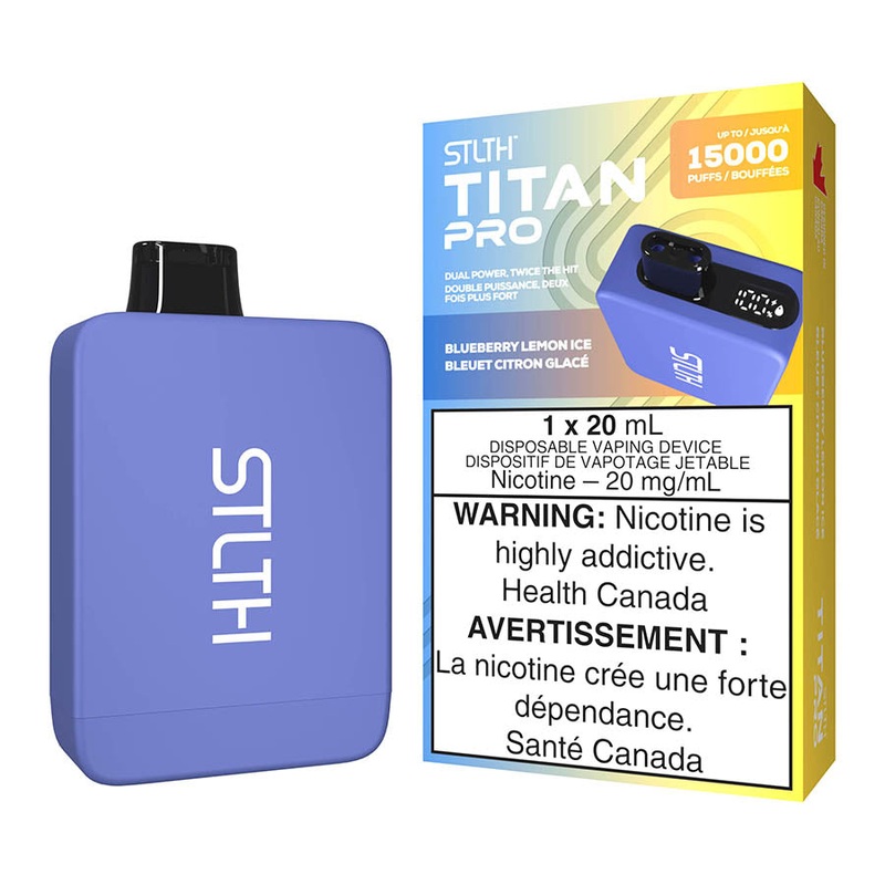 STLTH Titan Pro Disposable Vape Device – Blueberry Lemon Ice