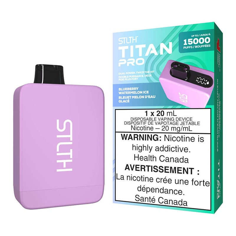 STLTH Titan Pro Disposable Vape Device – Blueberry Watermelon Ice