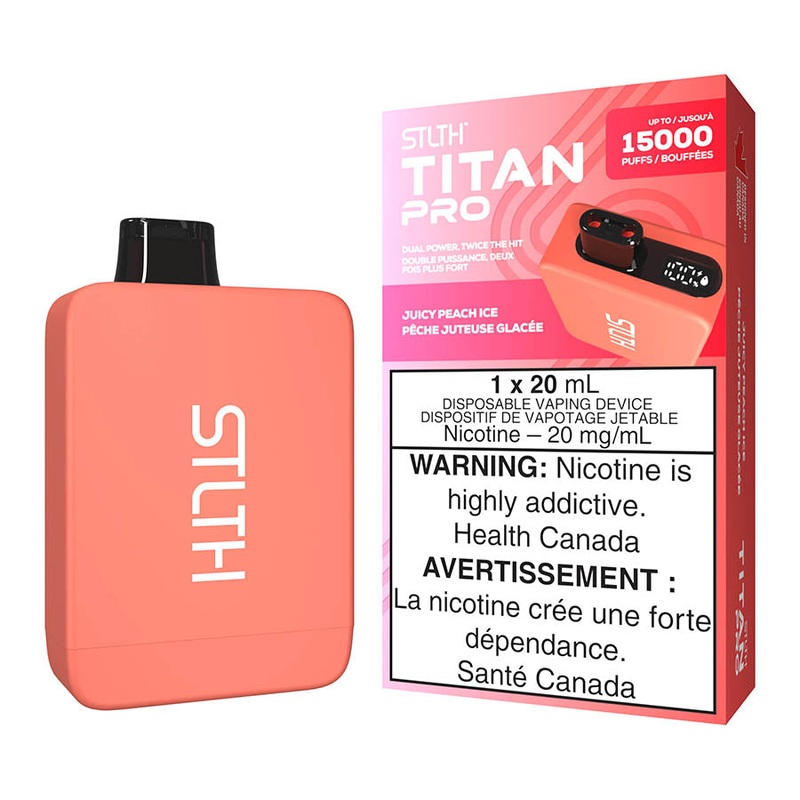 STLTH Titan Pro Disposable Vape Device – Juicy Peach Ice