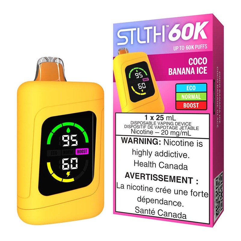 STLTH 60K Disposable Vape Device – Coco Banana Ice