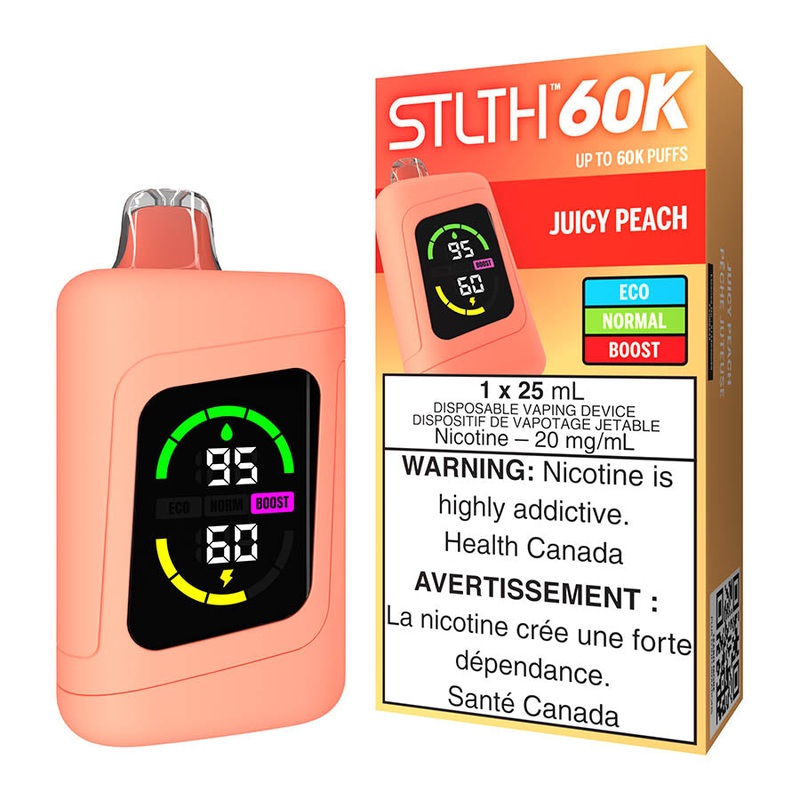 STLTH 60K Disposable Vape Device – Juicy Peach