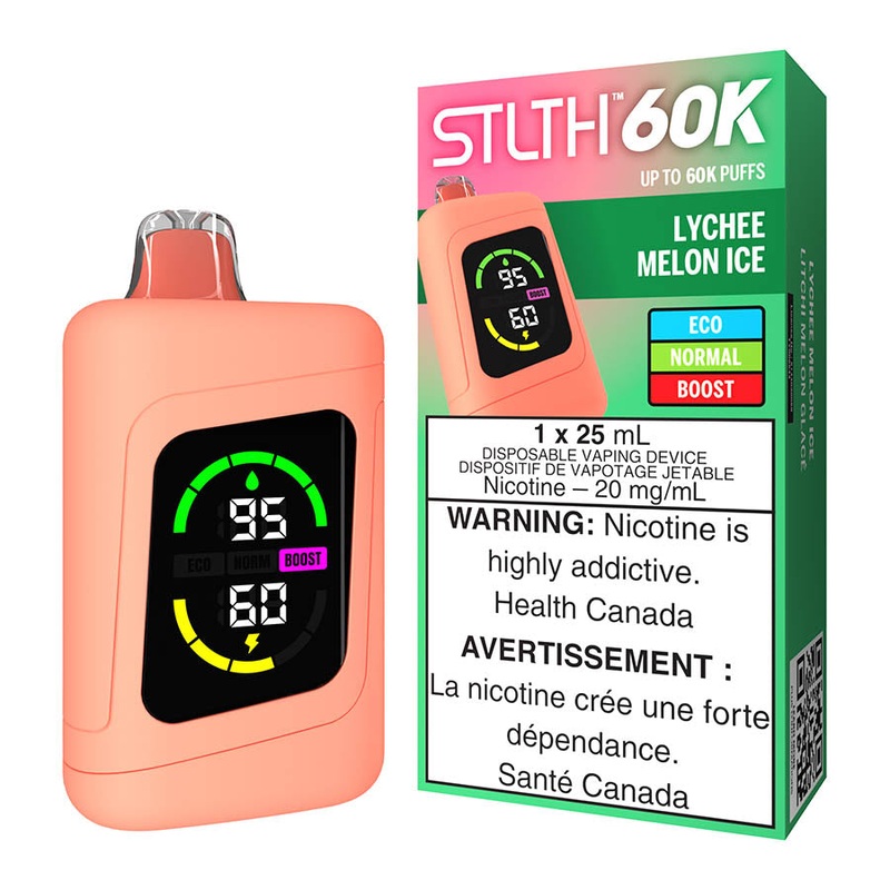 STLTH 60K Disposable Vape Device – Lychee Melon Ice