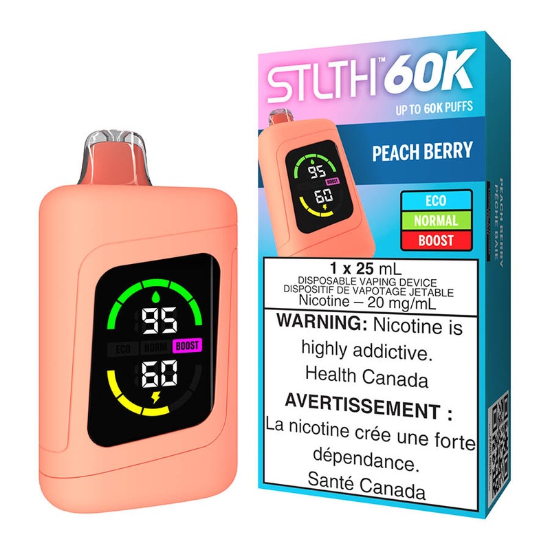 STLTH 60K Disposable Vape Device – Peach Berry