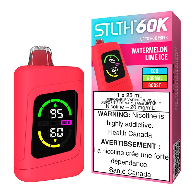 STLTH 60K Disposable Vape Device – Watermelon Lime Ice