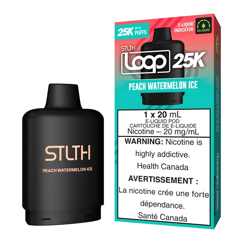 STLTH Loop 25K E-Liquid Pod Pack – Peach Watermelon Ice