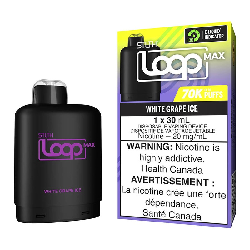 STLTH Loop Max E-Liquid Pod Pack – White Grape Ice