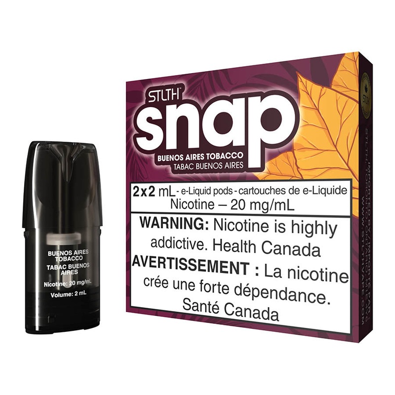 STLTH SNAP E-Liquid Pod Pack – Buenos Aires Tobacco
