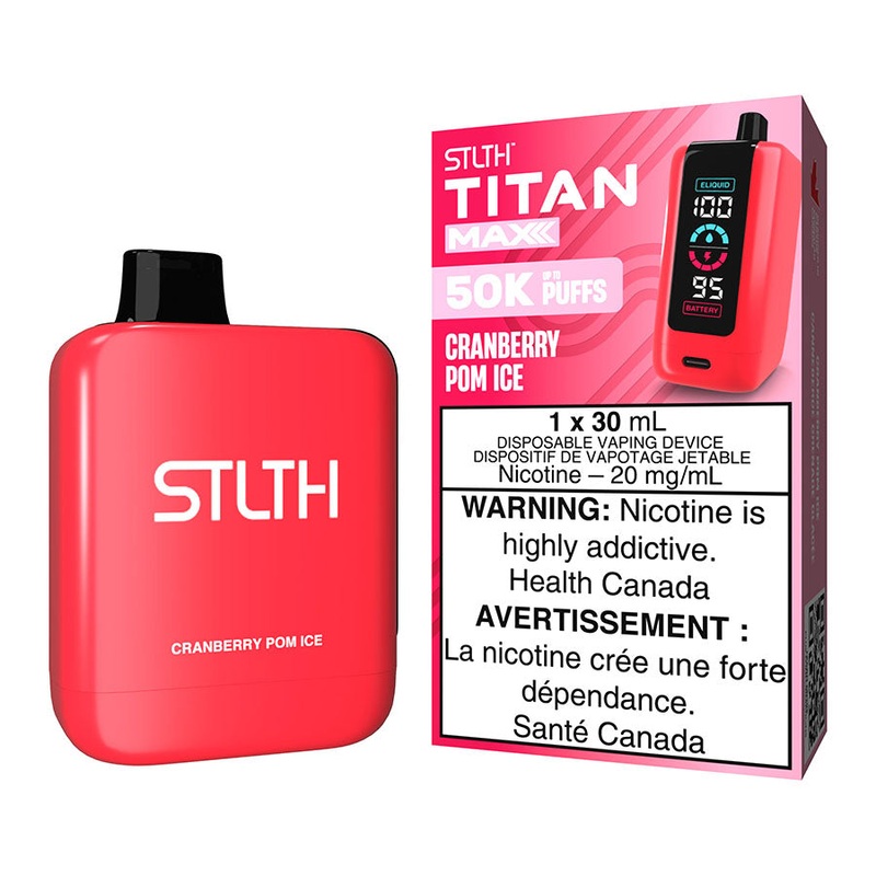 STLTH Titan Max Disposable Vape Device – Cranberry Pom Ice