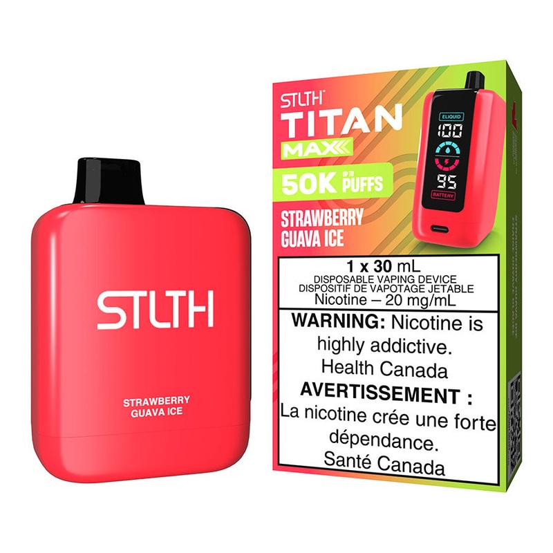 STLTH Titan Max Disposable Vape Device – Strawberry Guava Ice