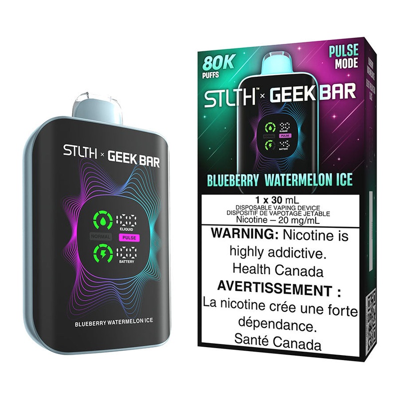 STLTH X Geek Bar Disposable Vape Device – Blueberry Watermelon Ice